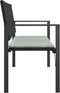 vidaXL - Tuinbank - 2-zits - met - kussen - poly - rattan - zwart