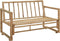 vidaXL - Tuinbank - 2-zits - met - kussens - bamboe