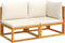 vidaXL - Tuinbank - 2-zits - met - kussens - massief - acaciahout