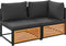 vidaXL - Tuinbank - 2-zits - met - kussens - massief - acaciahout