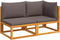 vidaXL - Tuinbank - 2-zits - met - kussens - massief - acaciahout