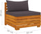 vidaXL - Tuinbank - 2-zits - met - kussens - massief - acaciahout