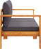 vidaXL - Tuinbank - 2-zits - met - kussens - massief - acaciahout