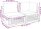 vidaXL - Tuinbank - 2-zits - met - kussens - massief - acaciahout