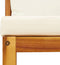 vidaXL - Tuinbank - 2-zits - met - kussens - massief - acaciahout