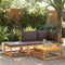 vidaXL - Tuinbank - 2-zits - met - kussens - massief - acaciahout