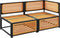 vidaXL - Tuinbank - 2-zits - met - kussens - massief - acaciahout