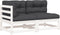 vidaXL - Tuinbank - 2-zits - met - kussens - massief - grenenhout - wit