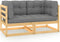 vidaXL - Tuinbank - 2-zits - met - kussens - massief - grenenhout