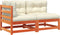 vidaXL - Tuinbank - 2-zits - met - kussens - massief - grenenhout - wasbruin