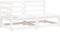 vidaXL - Tuinbank - 2-zits - met - kussens - massief - grenenhout - wit
