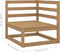 vidaXL - Tuinbank - 2-zits - met - kussens - massief - grenenhout - honingbruin