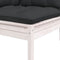 vidaXL - Tuinbank - 2-zits - met - kussens - massief - grenenhout - wit