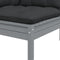 vidaXL - Tuinbank - 2-zits - met - kussens - massief - grenenhout - grijs