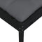vidaXL - Tuinbank - 2-zits - met - kussens - massief - grenenhout - zwart