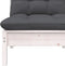 vidaXL - Tuinbank - 2-zits - met - kussens - massief - grenenhout - wit