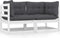 vidaXL - Tuinbank - 2-zits - met - kussens - massief - grenenhout - wit