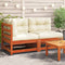 vidaXL - Tuinbank - 2-zits - met - kussens - massief - grenenhout - wasbruin