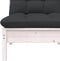 vidaXL - Tuinbank - 2-zits - met - kussens - massief - grenenhout - wit