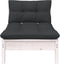 vidaXL - Tuinbank - 2-zits - met - kussens - massief - grenenhout - wit