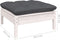 vidaXL - Tuinbank - 2-zits - met - kussens - massief - grenenhout - wit