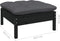 vidaXL - Tuinbank - 2-zits - met - kussens - massief - grenenhout - zwart
