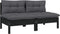 vidaXL - Tuinbank - 2-zits - met - kussens - massief - grenenhout - zwart