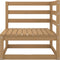 vidaXL - Tuinbank - 2-zits - met - kussens - massief - grenenhout - honingbruin