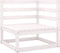 vidaXL - Tuinbank - 2-zits - met - kussens - massief - grenenhout - wit