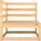 vidaXL - Tuinbank - 2-zits - met - kussens - massief - grenenhout