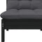 vidaXL - Tuinbank - 2-zits - met - kussens - massief - grenenhout - zwart