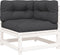 vidaXL - Tuinbank - 2-zits - met - kussens - massief - grenenhout - wit