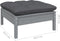 vidaXL - Tuinbank - 2-zits - met - kussens - massief - grenenhout - grijs