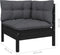 vidaXL - Tuinbank - 2-zits - met - kussens - massief - grenenhout - zwart