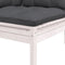 vidaXL - Tuinbank - 2-zits - met - kussens - massief - grenenhout - wit