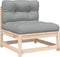 vidaXL - Tuinbank - 2-zits - met - kussens - massief - grenenhout