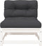 vidaXL - Tuinbank - 2-zits - met - kussens - massief - grenenhout - wit