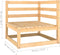 vidaXL - Tuinbank - 2-zits - met - kussens - massief - grenenhout