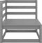 vidaXL - Tuinbank - 2-zits - met - kussens - massief - grenenhout - grijs