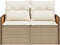 vidaXL - Tuinbank - 2-zits - met - kussens - poly - rattan - beige