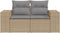 vidaXL - Tuinbank - 2-zits - met - kussens - poly - rattan - beige