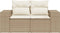 vidaXL - Tuinbank - 2-zits - met - kussens - poly - rattan - beige