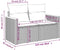 vidaXL - Tuinbank - 2-zits - met - kussens - poly - rattan - beige