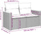 vidaXL - Tuinbank - 2-zits - met - kussens - poly - rattan - beige