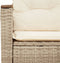 vidaXL - Tuinbank - 2-zits - met - kussens - poly - rattan - beige