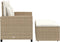 vidaXL - Tuinbank - 2-zits - met - kussens - poly - rattan - beige