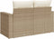 vidaXL - Tuinbank - 2-zits - met - kussens - poly - rattan - beige