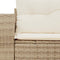 vidaXL - Tuinbank - 2-zits - met - kussens - poly - rattan - beige