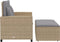 vidaXL - Tuinbank - 2-zits - met - kussens - poly - rattan - beige