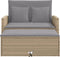 vidaXL - Tuinbank - 2-zits - met - kussens - poly - rattan - beige